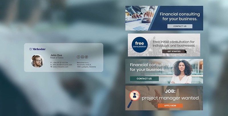 Add a banner to your email signature, set an ad campaign and let AdSigner change banners automatically. Photo: AdSigner
