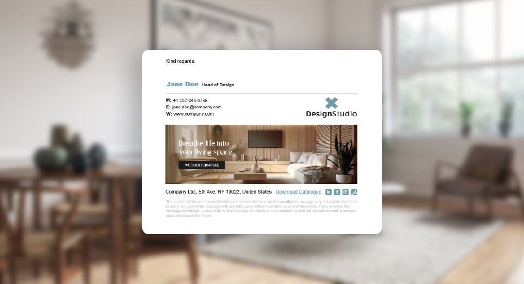 Furniture companies currently using AdSigner email signature management have noted increased engagement due to automated banner campaigns and more traffic. Photo: AdSigner