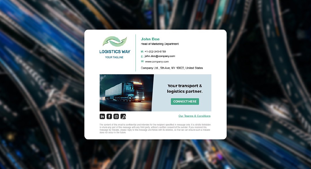 Segmenting email signatures according to departments provides a key opportunity for transport and logistics companies to target their messaging. Photo: AdSigner