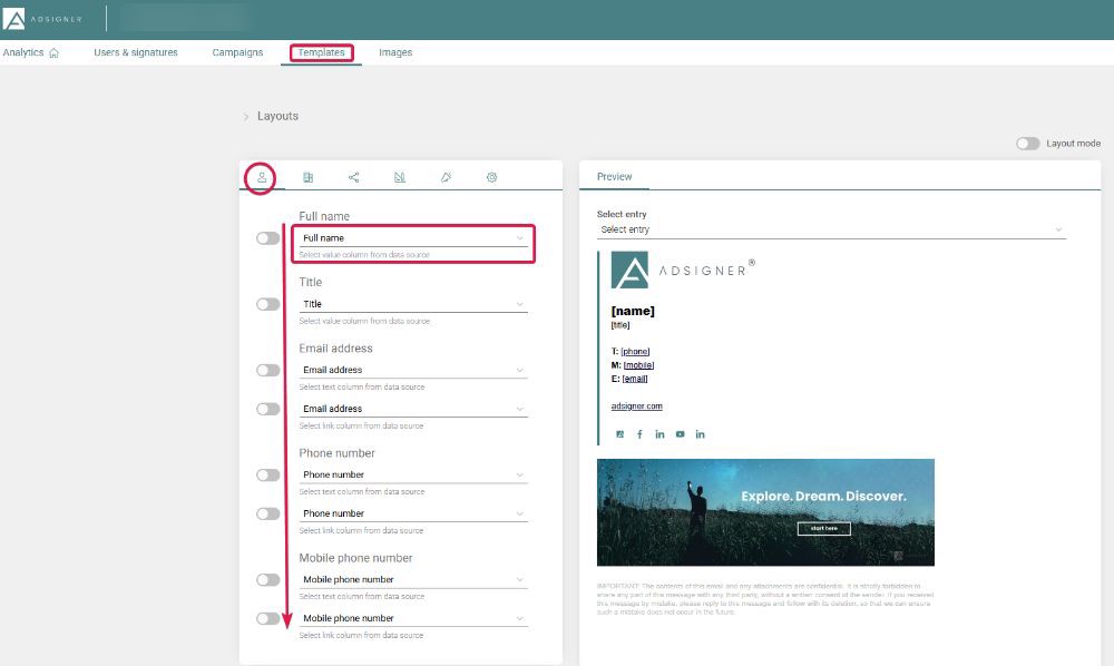 Email signature rollout process diagram