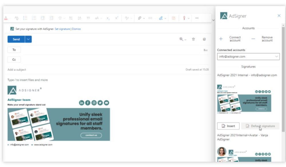 Email signature rollout process diagram