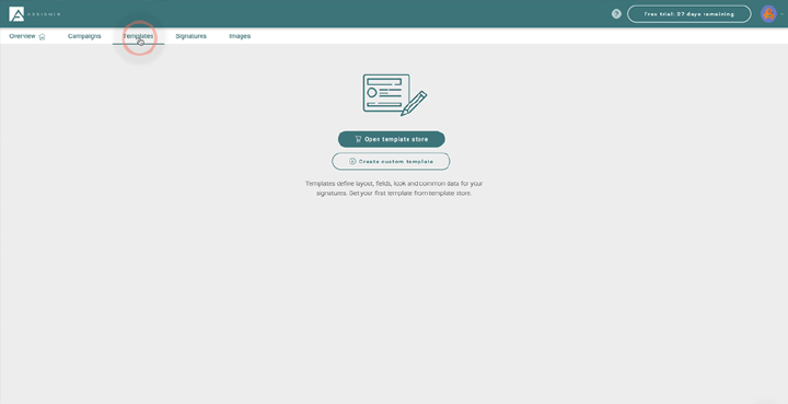 Enter the Template store, where you can choose from the pre-designed templates. Photo: AdSigner