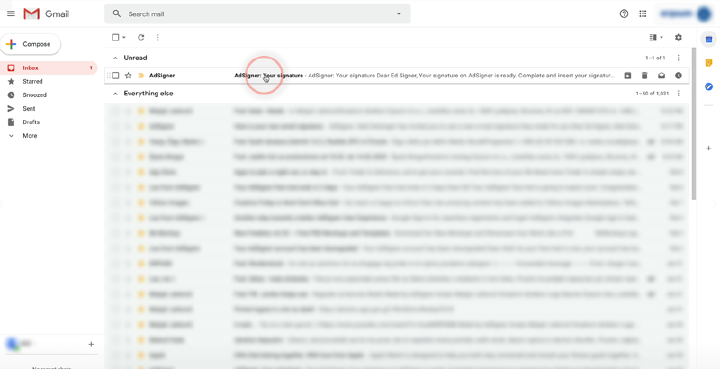 Check your mailbox and find email you received from AdSigner. Photo: AdSigner