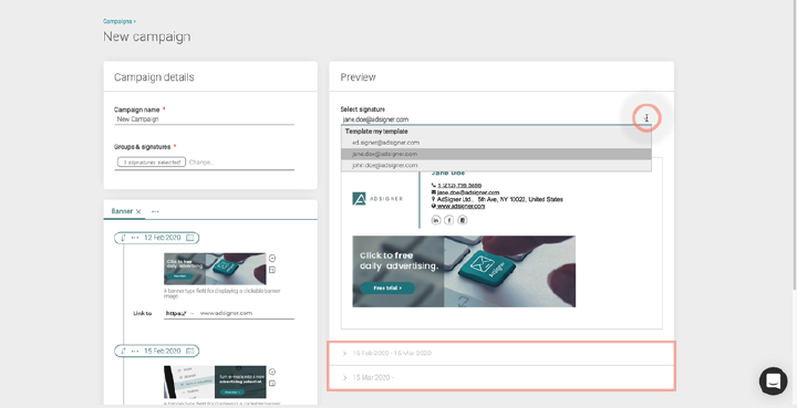 By clicking on the accordion below, signature preview will appear. Photo: AdSigner