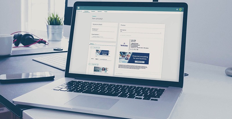 Campaigns – feature that allows you to changes the email banner automatically, without the need to re-implement the signature. Photo: AdSigner