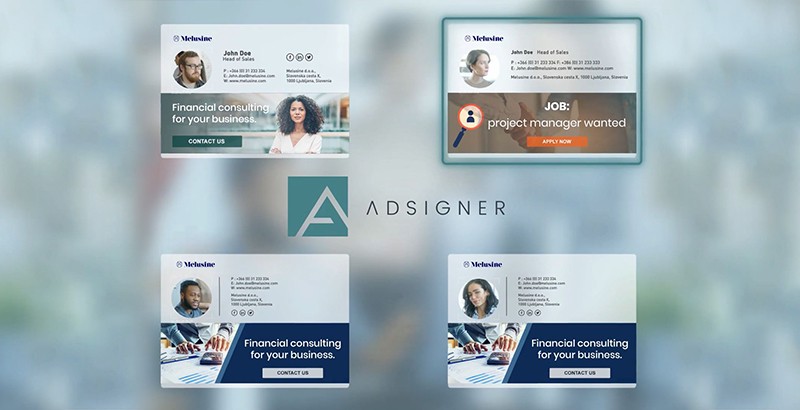 With the template, you specify the desired appearance of email signatures for every users. Photo: AdSigner