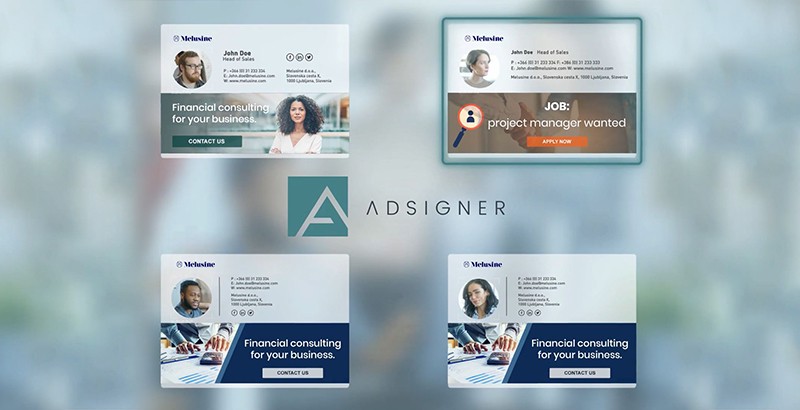 With the template, you specify the desired appearance of e-mail signatures for every users. Photo: AdSigner