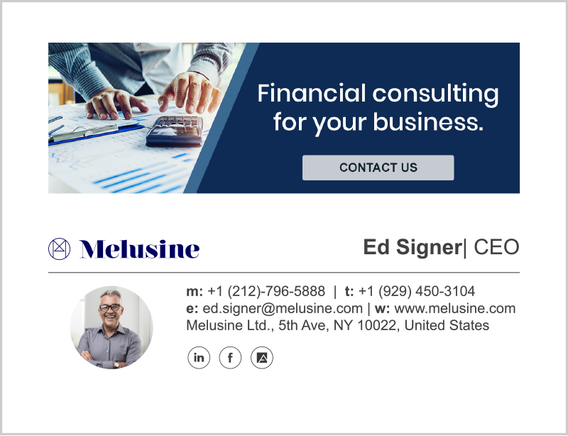 Email signatures, unified across the whole company, created with AdSigner.
